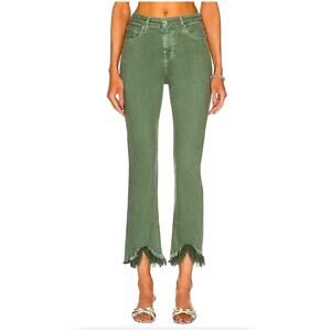 Jonathan Simkhai River High Rise Straight Leg Jeans Women 24 Distressed Raw Hem